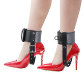 Leather Ankle Cuffs Bondage Restraints | Couple BDSM Role Play Fetish Toy